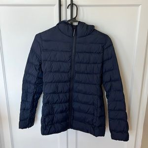 UNIQLO girls hooded puffer jacket